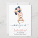 Buscar oso azul invitaciones Niño o chica