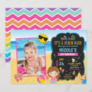 Buscar la playa invitaciones de cumpleaños Chica