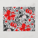 Buscar blanco negro rojo postales Floral