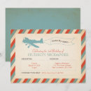 Buscar aeroplano del vintage invitaciones Fiesta