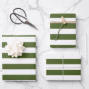 Buscar rayas verde oscuro papel de regalo Blanco