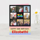 Buscar 34 años verticales tarjetas de cumpleaños Para todos