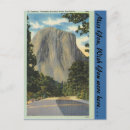 Buscar montañas de yosemite postales Vintage