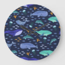 Buscar ballena relojes de pared Ilustracion