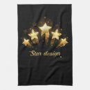 Buscar estrella del oro paños de cocina Negro
