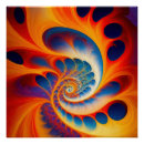 Buscar fractal yo una posters Naranja