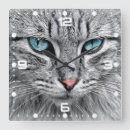 Buscar cara del gato relojes de pared 6 º cara