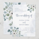 Buscar floral azul boda invitaciones Caligrafía