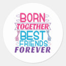 Buscar mejores amigos para siempre pegatinas Rosa