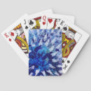 Buscar flores abstractas barajas de cartas Azul