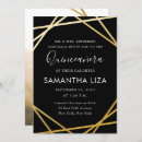 Buscar lujo invitaciones quinceañera Negro