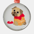 Buscar puño adornos Amante del pug