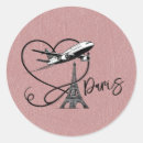 Buscar la torre eiffel boda pegatinas Elegante