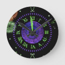 Buscar luces neón de relojes de pared Negro