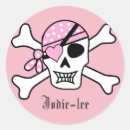 Buscar piratas rosados pegatinas Cumpleaños