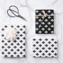 Buscar flor lis de papel de regalo Blanco y negro