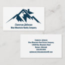 Buscar montañas tarjetas de visita Agente inmobiliario