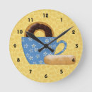 Buscar donut relojes de pared Amarillo
