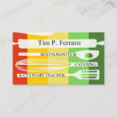 Buscar el cuchillo del cocinero tarjetas de visita Clientes