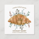 Buscar croissant tarjetas de visita Panadería