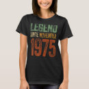 Buscar 1975 nacido camisetas 6 ª leyenda