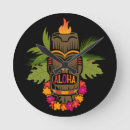 Buscar tiki relojes de pared Hawaiana