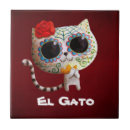 Buscar día de los muertos azulejos Gato