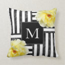 Buscar rayas negras y amarillas cojines Rosas