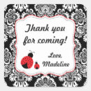 Buscar ladybug cuadradas pegatinas Negro