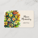 Buscar flores del verano tarjetas de visita General y unisex