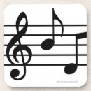 Buscar nota musical posavasos Blanco y negro