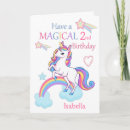 Buscar segundo tarjetas de cumpleaños Unicornio