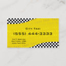 Buscar servicio del taxi tarjetas de visita Taxicab
