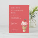 Buscar helado de fresa invitaciones Para ella