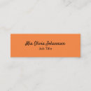 Buscar mandarina tarjetas de visita Minimalista