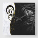 Buscar mármol blanco y negro relojes de pared Lujoso