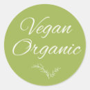 Buscar orgánico redondas pegatinas Vegano