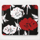 Buscar flores rojas alfombrillas de raton Negro