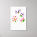 Buscar flores pintadas a mano lienzos Rosa