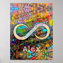 Buscar símbolo del infinito posters Arco iris