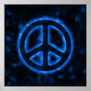 Buscar signo de paz posters Azul