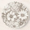 Buscar vintage floral posavasos Botánico