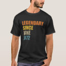 Buscar leyenda desde 1972 camisetas Divertido