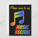 Buscar nota musical invitaciones Colorido