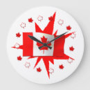 Buscar día canadá de relojes de pared Rojo y blanco