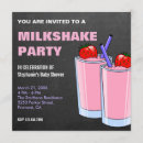 Buscar milkshake invitaciones Fresa