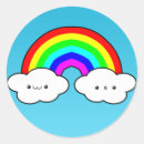 Buscar arco iris y nube pegatinas Adorable