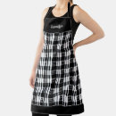 Buscar rústicos delantales Blanco y negro