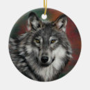 Buscar lobo de madera adornos Pintura