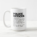 Buscar academia de policía tazas Delgada línea azul